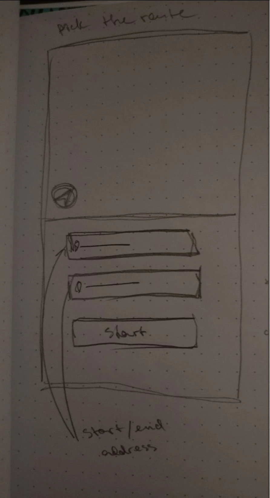 Wireframe route entry exploration